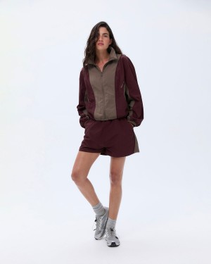 Burgundy / Brown Adanola Track Short | 0639-ZCMQG