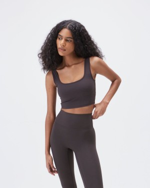 Coffee Adanola Ultimate Square Neck Bra | 5738-XSHPI