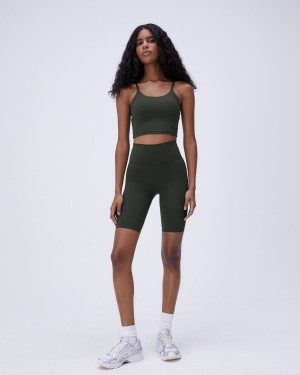 Dark Olive Adanola Ultimate Bike Shorts | 7904-KGINM