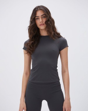 Deep Grey Adanola Ultimate Short Sleeve Top | 5430-WUAVB
