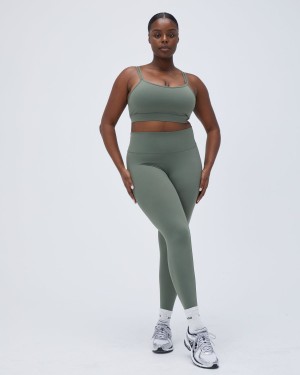Khaki Green Adanola Ultimate Leggings | 7906-FYKQR