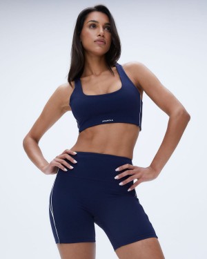 Navy Blue / White Adanola Ultimate Micro Piping Bra | 9024-ESUPA