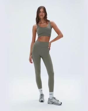 Olive Green Adanola Ultimate Pocket Leggings | 4078-SQYDA