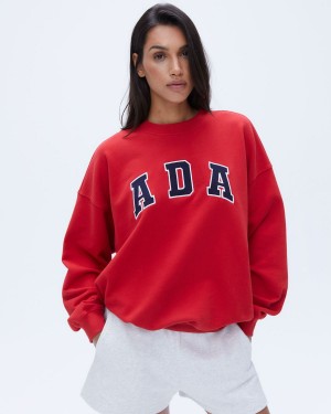 Red Adanola ADA Oversized Sweatshirt | 4715-ODQLI