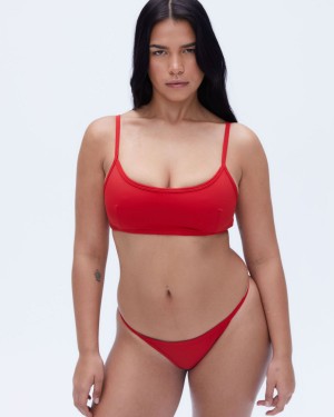 Red Adanola Scoop Neck Bikini Top | 2974-DCIKQ