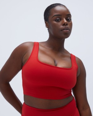 Red Adanola Ultimate Square Neck Bra | 1502-KMING