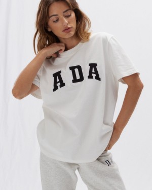White Adanola ADA Short Sleeve Oversized T-shirt | 4892-VCBSR